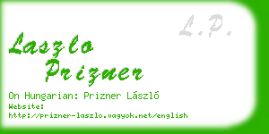 laszlo prizner business card